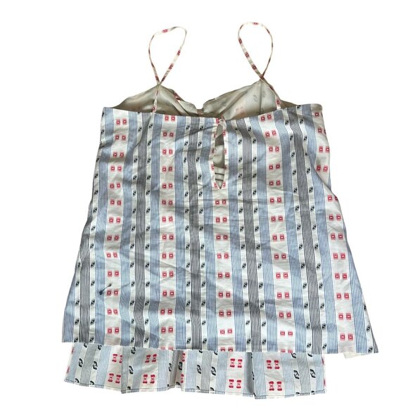 Carven Jacquard Printed Ruched Tank Top Women's Size 4 in Red White & Blue - Picture 7 of 7